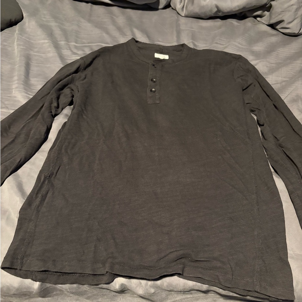 Rag and bone black henley Size Medium